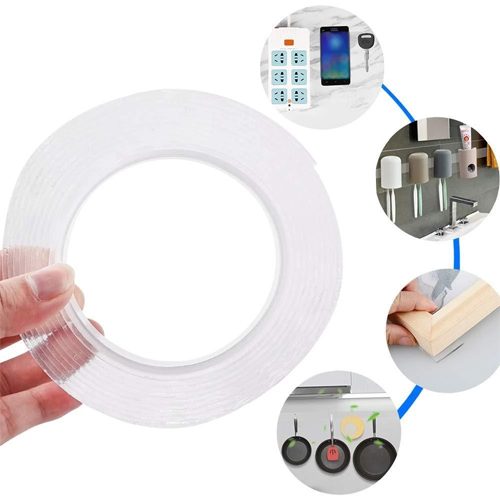 Double sided adhesive tape, washable and reusable 3M - The Two Sided Carpet Tape Is Very Easy To Remove And Will Not Damage Your Walls Or Surfaces And Leave No Residue, Washable And Infinitely Reusable, Reusable After Washing Off Dust STRONG VISCOSITY – The Gel Tape Can Stick To Almost Any Smooth, Clean And Non-Porous Surface And Stick Tightly There Without Falling Off. Multi-Function Using – The 2 Sided Carpet Tape Can Hold Items Up To 1 KG (2.2 LBS) On Smooth Surfacesit So That Can Stick Whatever You Want, Such As Mobile Phone, Key, Pens, Decorations, Wall Hangings, Kitchen Tools, Full Painting Or Tablet.