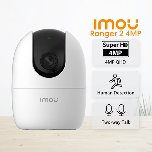 IMOU Ranger 2/4MP IP Camera 360 Rotate - WIFI - 1080P/4MPAllows you to see every details
360° coverageWith 100° vertical rotation and 355° horizontal rotation
Clear night visionUp to 10m detection range even at night
AI detectionAccurately detect human, motion and abnormal sound
Smart trackingTracks and records your baby’s movement every moment
Voice controlWorks with Alexa and Google assistant
Privacy modeRoll down the lens shield when needed
Two-way talkTalk to anyone there, anywhere
Active deterrenceInstantly know when your baby cries or your dog barks
Cloud storageFree 30-day cloud storage trial for every devicePlay videoVideoEnsure 360° coveragePan and tilt to check every corner you want to check.Know and handle everything, at anytime.The security camera, together with Imoulife app, will provide you with all-round protection over your house.Real-time notificationImmediately get the message when the security camera detects anything abnormal like strange guys in your house or some strange sound around the camera.Go to item 1Get messageGo to item 2Active deterrenceGo to item 3PlaybackGo to item 4Great imagesGo to item 5Great imagesGo to item 6Two-way talkPreviousNextSmarter with AI detectionEffecitvely filter unneccessay alarms.Human detection123Customize it to perfectly meet your needsYou can decide when, where and how the security camera works for you.Set detection zone that you care aboutOr receive alerts that really matters. All you need to do is to draw the zone on the phone and then the security camera will send you alerts only when detecting something abnormal in the set zone.Privacy modeScroll the lens shield down to cover the lens and stop the recording when needed.Personalized SettingSet schedule, detection zone and spot you want to focus on so that the security camera will guard your house complying with your specific needs.Hands-free voice controlTurn on or off by saying several words when you are full in hands.Local storage or cloud, your choice!Support up to 256GB SD card (sold seperately) so you can do 24/7 recording and provide 30-day free cloud storage.