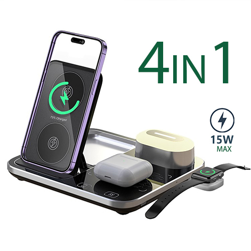 R12 4in1  15W Max Wireless Charging Station