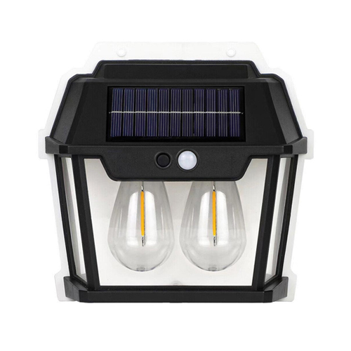 (HW 999-2W) Solar Rechargeable Outdoor Lamp Light - (HW 999-2W) Solar Rechargeable Outdoor Lamp Light  Appearance and design  It comes with an elegant and attractive design that resembles traditional bulbs. Adds a touch of charm and elegance to your home's outdoor environment. Solar powered  It will charge itself automatically during the day, and when the sun goes down, it will light up automatically   Motion sensor  The lamp has a motion sensing feature, where the lamp turns on automatically when movement is detected in its surroundings. This contributes to saving energy and increasing safety in the dark. Weather resistant  Made of high-quality materials that are resistant to changing weather factors such as rain, snow and wind. Ease of installation  It can be easily installed on walls or columns with no electrical extension required. Multiple uses This lamp can be used to illuminate paths and gardens, making it ideal for enhancing the beauty of your outdoor space.