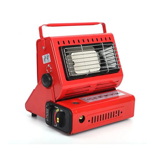 Portable gas heater for heating and for heating food for camping and excursions