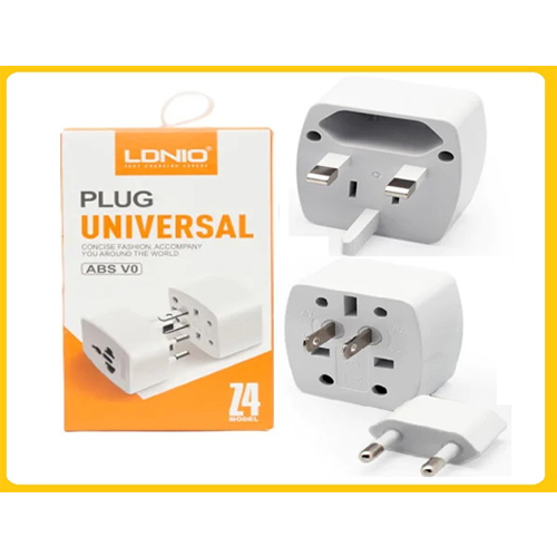 LDNIO Z4 Universal Plug 0998 - Universal Travel Adapter This mini worldwide travel power adapter covers over 150 countries in US, EU, UK, AUS, Asia, Work in German, Spain, France, Brazil, China, South America, the Middle East etc. Provide an efficient charging solution for your global travel. Wide Compatibility This travel plug adapter compatible with iPhone, iPad, Samsung Galaxy Series, Huawei, Motorola, LG, Sony, iMac iPad, Tablets, Laptop, Power Bank, Bluetooth Speaker, Headphone, Digital Cameras, etc. Caution: This adapter not suit for high power device.(250V~6A MAX) Minimal Space Design Exquisite light like a silkworm wing, has an amazing look, only 49*52*58mm of the volume, less than 91 grams of weight, equivalent to a lighter weight of the phone, do not cause any additional burden on your travel, saving your suitcase space. Portable, lightweight, easy to put in bag and best for travel, as well as home, office etc. Multi Safety Protection International travel adapter provides overload, overcharge, over current and over temperature protections, not heat up and fire. Universal travel adapter with safety protection door to avoid direct insertion of children’s fingers or small objects to prevent electric shock. Exquisite & Lightweight Heat resistant and Anti-throw design. Lightweight and compact wall charger makes it easy to plug and charger your device. Comfortable grip. Suitable use for home, travel, office, and business trip.