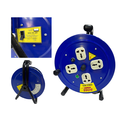 Cable Reel Extension 4 socket -universal plug with automatic breaker (25/50M) 8858 - Brand: Boss 25/50 meters long German technology LED indicator