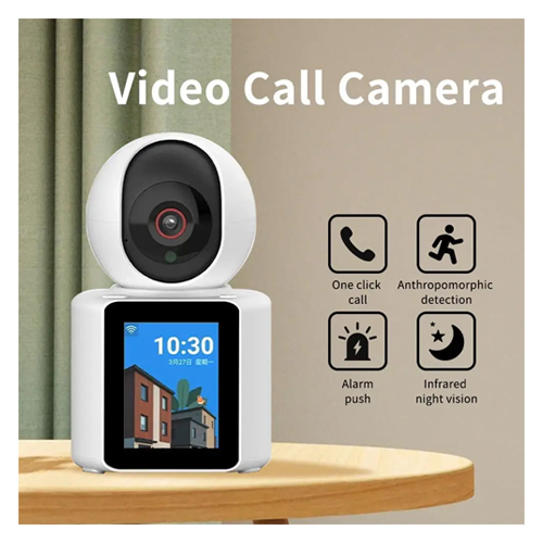 CRONY 1080P Video Calling WIFI HD Camera C31 - Model : C31 Megapixels : 2MP Connectivity : Wi-Fi Power Source : USB Cable Storage : TF Card/Cloud Resolution : 1080P Display : 2.8” HD LCD Display Audio : Speaker,Mic PTZ Function : 350° Horizontal, 60° Vertical Battery Capacity : NIL Product Size : 79.1x153x92.1MM Gross Weight : 515g Additional Features : Dual Mic IR Night Vision One click video call Two-way Audio/Video App Connectivity