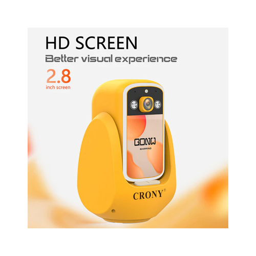 CRONY C20 1080P Video Calling WIFI HD Camera Video Calling 2 Way Audio - Model : C20 Megapixels : 2MP Connectivity : Wi-Fi Power Source : 5V DC Storage : TF Card/Cloud Resolution : 1080P Display : 2.8” HD LCD Display Audio : Speaker,Mic PTZ Function : 350° Horizontal, 60° Vertical Battery Capacity : Dual 18650 Battery Product Size : 90.50x170x90.50MM Gross Weight : 495g Additional Features : IR Night Vision Humnoid Tracking One click video call Two-way Audio/Video App ConnectivityCRONY  C20 1080P Video Calling WIFI HD Camera Wifi Camera Video Calling 2 Way Audio 1080P HD Security WiFi Camera