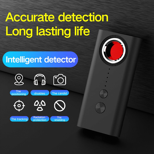 Anti-theft intruder camera detector locate wiretapping 3320 - beautiful and Portable
1.one key intelligent detect
2.self Protection
3.Anti-Theft
4.Anti-Intruder
5.Anti-Locationing
6.Anti-Wiretapping
7.Anti-Trojan
8.Anti-Radiation
9.Anti-ShieldMore and more often these days hidden cameras ,GSM audio bug ,GPS tracker and wireless device are popping up in unassuming public areas; hotel rooms, AirBnb’s, public bathrooms, gyms, offices and even apartment buildings,rental properties and car . With our anti finder you can quickly scan any room so you always feel safe. Personal Emergency Vibration Alarm, It can be secured on draws, windows, doors, or your suitcase, making a loud sound to draw people's attention when it detects vibration. The detector can effectively scare dangerous attackers away and help you ask for help, ensuring personal and property security. It’s also so small you can carry it in your purse, suitcase or briefcase and have it with you at all time!  FeatureHidden Camera Detecting Distance: 10cm-10mWireless Signal DetectingSim card: 2G/3G/4G/5G Wireless Signal: 1 MHz – 6.5Ghz Distance: 15M*M (2.4Ghz & 5.8Gh Distance: 10M*M)Vibration AlarmSupportPower Supply ( Rechargeable Battery)Battery Capacity300mahLoop Alarm Battery Life> 4 hoursVibration Alarm Mode ( standby time)> 44 hoursFully charged time> 2 hoursIn-put Power VoltageDC 5V /1ADimensionsDetector Size86x38x16.5mmDetector Gross Weight32gPacking1x Detector1x USB Cable1x Manual1x Lanyard t is a wireless full-frequency detector. Products that use these frequencies are GPS trackers, wireless cameras, etc.  Trojan horse (the mobile phone is not used but the Trojan horse is working, that is, there is communication base station for communication), radiators, and shields will all emit signals.