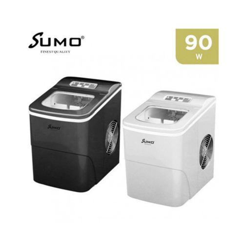 Sumo Ice Maker SX9050 3360 - Sumo 90W Portable Ice Maker and Thermos Container Easy to use, compact size to use over the kitchen countertop or in the office. Features & Specification: – Brand: Sumo  – Power: 90W – Select from 2 Different Ice Cube Sizes – Control switch – Fast ice out  – Indicator lights for both ice and water levels – Ice-making capacity: 12-15kg / 24 hours – Dimensions: 336 x 260 x 373 mm – Include an ice basket and ice shovel In the Box: – Ice Maker