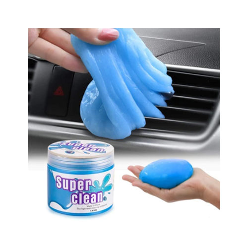 Super Clean Slime Gel Jelly Putty Magic Gel 9475 - Packaging TypeJarColorblueBrandSuper CleanPackaging Size160GFeatureProduct Description: Picks up dust and dirt from computer keyboard, mobile phones and printers.FormgelFragrancenoPurity100%Shelf Life36
 Magic Gel Cleaner for Car Mobile Phones Keyboard Computer Dust Cleaner Gel - Blue - 2 Pack Product Type: Gel Cleaner Material: soft gum material Suitable For: computer keyboard, mobile phones, printers, and Musical instruments. Ingredients: Vegetable Gum, Bactericide, Quaternion, Fragrance, Glycerin. Package Include: 2 pack Product Description:  Picks up dust and dirt from computer keyboard, mobile phones and printers. Does not leave residues, keeps your hands clean, has a proven disinfecting action. Catches dirt and kills over 80% of germs. By pressing the cleaning compound onto the surfaces that you would like to clean.Super Clean  How To Use It?  SAFE AND DURABLE - Gel Cleaner is not sticky to hand, smells sweet with lemon fragrance, totally no stimulation to skin. This cleaning gel could be used for several times till the color turns to black. When cleaning finished, just put the box at a cool place. (NOTE: don't wash the gel with water.) Dry your hands before use. Take the clean gel out, pinch it to the desired shape. Lay the gel on the surface to be cleaned, press it down for 2 or 3 times and lift it up - dust, dirt, hairs (and more) are picked up. Fold the gel in half and start fresh with a clean side. After use, put the gel back in the bag and wash your hands.  One Cleaner Multiple Devices  Pick up dirt from small, tough to reach spots. Great for SLR cameras, remote controls. Smoothly Cleaning computer, keyboard, mobile phones, printers, laptops, and Musical Instrument. Efficiently Remove dust particles from Camera, Car and other electronic devices. It's designed to get deep into all cracks and crevices on any item or device. Easily and quickly remove dust, hair,debris in the crevices from dashboard vents, gear shifts, knobs, door handles, air vents, CD slots, cup holders, keyholes, USB ports, laptop keyboards, electronics, TV remote controls, air-condition dust screen, fans and mechanical devices.    Best Keyboard Dust Cleaner Gently push the cleaning gel to the surface of camera requiring to cleaning items and the cleaning gel will smoothly go deep into the gaps for absorption dust. Picks up dust and dirt from computer keyboards, mobile phones, printers and Musical Instrument. Safe and Fast Cleaning Does not leave residues, keeps your hands clean, has a proven disinfecting action.Reminder - The high temperature may cause some melting of the product because of the influence of climate during transport. If this happens, please put it in the shade for a period of time before use. Best for Car Dashboard and Air-vent clener It's effective at removing of harmful Dust particles that live on car and dashboard surfaces also for Air-vent of car. Automotive Dust Vent Crevice Interior Clean Detailing Gel for hard to reach spaces such as dashboard vents, gear shifts, knobs, door handles, air vents, CD slots, cup holders, keyholes, USB ports, laptop keyboard.