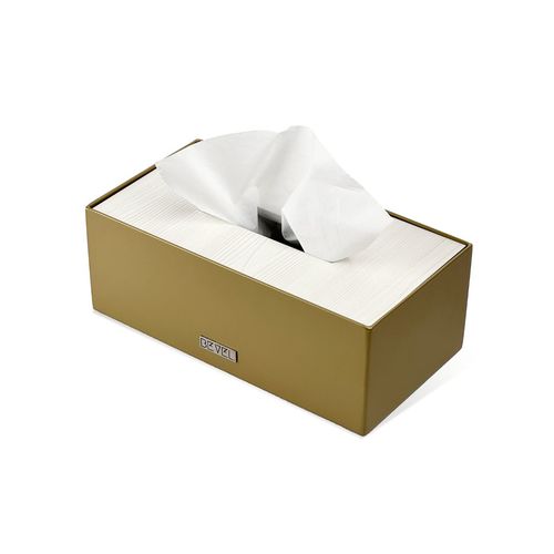 Tissue Box - Brass & Off-White Wooden Lid - Delivery within 15 days 
 Metal tissue box (Brass) with wooden lid (Off_White) 
 Dimensions 25 x 13 x 9 (cm)