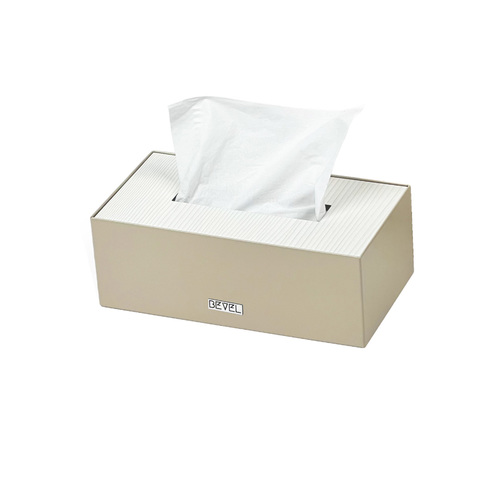 Tissue Box - Beige & Off-White Wooden Lid - Delivery within 15 days 
 Metal tissue box (Beige) with wooden lid (Off-White) Dimensions 25 x 13 x 9 (cm)