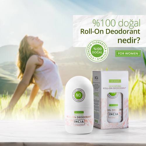 Incia natural  roll -on deodorant  for women