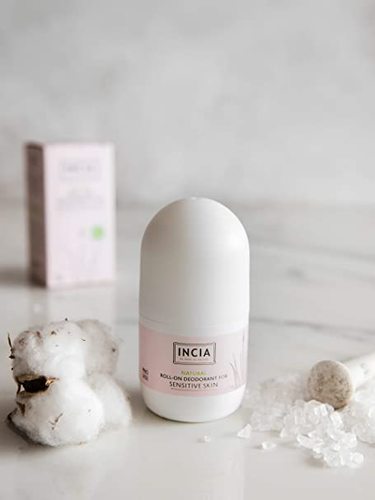 Beauty Bazar - Incia natural deodorant for sensitive skin - Natural Roll On for Sensitive Skin, produced entirely using natural mineral salt and aloevera plant, prevent smell of  sweat not  prevents sweating, adapts to your sensitive skin and provides you natural relief./ 50 ml/ 
how to use: Shake well before use. Apply to your armpit after bath / shower. Wear your clothes after the deodorant dries.