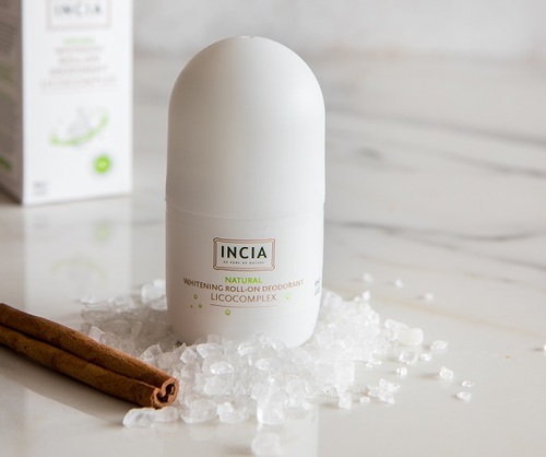 Beauty Bazar - Incia natural whitening roll -on deodorant licocomplex - Natural Roll On Deodorant, produced entirely using natural mineral salt and licorice extract  with Whitening Effect, provides a whitening effect against the blackening of your armpit by preventing  the smell of sweat, without preventing sweating.
Size: 50 ml
How to use: Shake well before use.
Apply to your armpit after bath / shower. Wear your clothes after the deodorant dries.