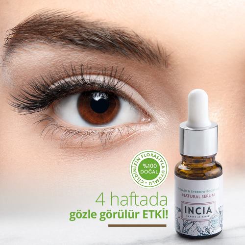 Incia eye lash &eye brow boosting natural serum