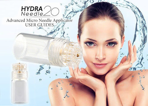 Beauty Bazar - HydraNeedle - HydraNeedle is the world’s foremost revolutionary microinjector device. Our patented applicator uses microchannel technology to precisely administer your personalized treatments. HydraNeedle delivers low dose microinjections with 24K pure gold-plated surgical-grade (SUS 316L), is the perfect solution for painless treatment of sensitive areas including peri-oral (around the mouth), peri-orbital (around the eyes), forehead, neck, back of hands, and décolletage.  
 Direction:Can be used 2- 5 sessions per week or as needed , Must be used at night on a clean and dry skin or face . NOTE: The HydraNeedle must be sterelized by Alcohol before and after any session.