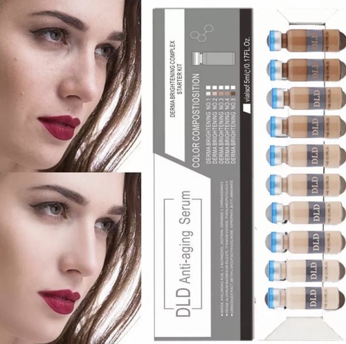 Beauty Bazar - DLD Foundation Anti-Aging & Whitening Serum - Vial 5ml - DLD Anti aging and whitening foundation medical serum, cover scars, buffness pigmentations or any mark on your face and skin. Instant effect. -Color : Light -Size : 1 Vial 5 ml