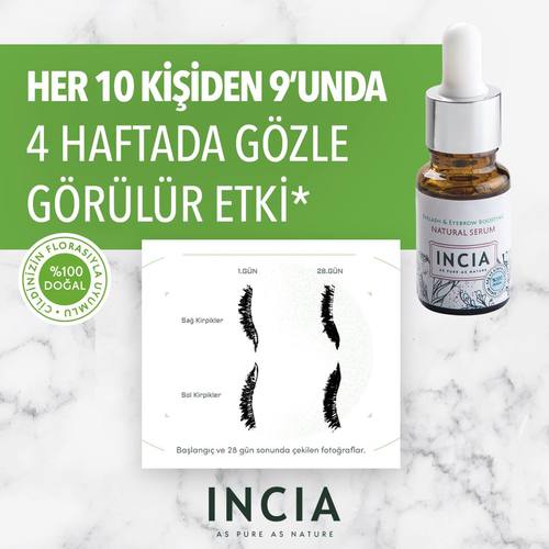 Incia eye lash &eye brow boosting natural serum