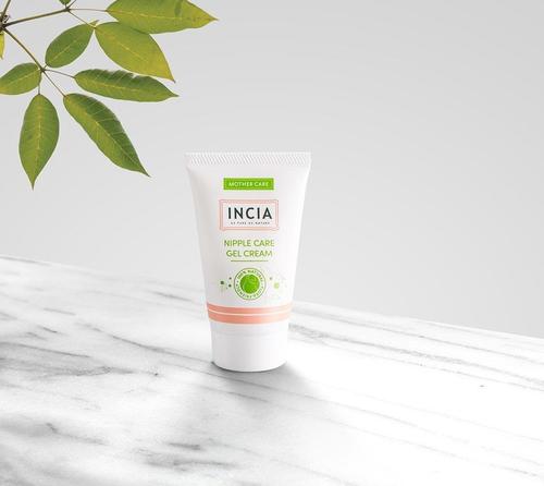 Incia nipple care gel cream - INCIA Nipple Care Gel Cream which is produced with oils obtained from natural plants and herbal lanolin equivalent active is compatible with the skin flora of you and your baby
Soy glycerides in the content significantly reduce transepidermal water loss, moisturizing and nourishing the skin
A mixture of shea, olive oil and calendula oil strongly moisturizes and soothes the nipple 
/ 30 ml/  how to use: Place some INCIA Nipple Care Gel Cream in your palm, and gently massage your nipple area in a circular motion.