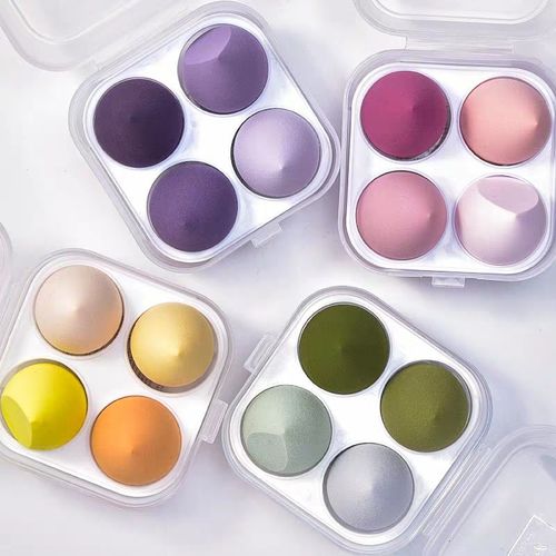 4Pc Beauty Egg Makeup Blender Cosmetic Puff Makeup Sponge Cushion Foundation Powder Sponge