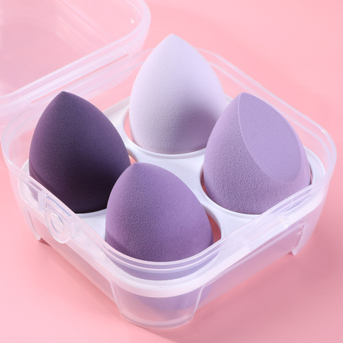 4Pc Beauty Egg Makeup Blender Cosmetic Puff Makeup Sponge Cushion Foundation Powder Sponge