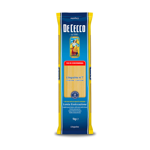 LINGUINE 1kg - Established in 1886, DeCecco remains one of the world's oldest and most beloved premium pasta manufacturers. All DeCecco products are manufactured and imported from ITALY