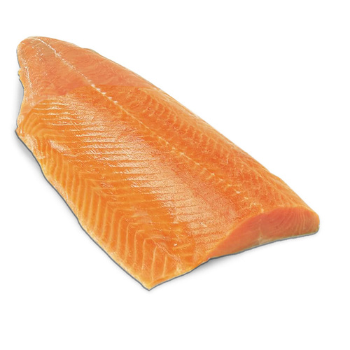 Salmon Fillet Skin on 1.1kg - Norwegian Frozen Salmon Fillets (with skin), packed in UAE. Each piece approximately 1.1kg