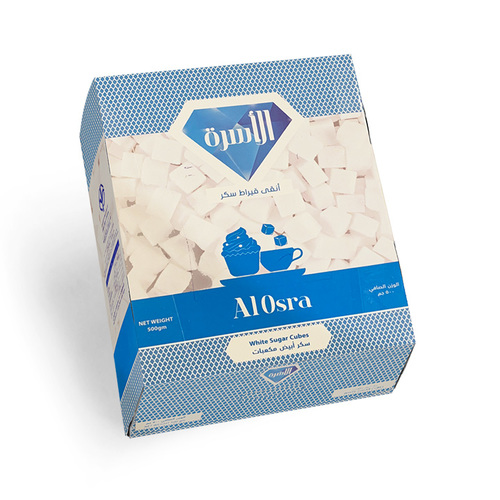 Al Osra White Sugar Cubes 500g - AlOsra is a pure and fine white sugar extracted from the highest quality sugar canes