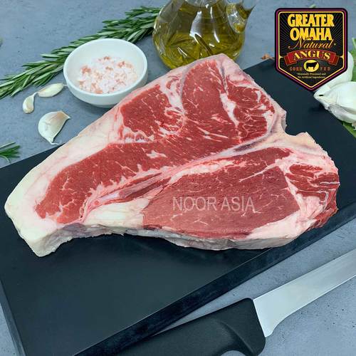 T-Bone Steak 400g - Frozen USA ANGUS Beef T-Bone Steak. Each piece approximately 400g