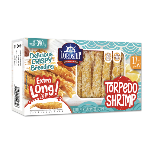 BREADED TORPEDO SHRIMPS Jumbo - BREADED TORPEDO SHRIMPS Jumbo LORDSHIP