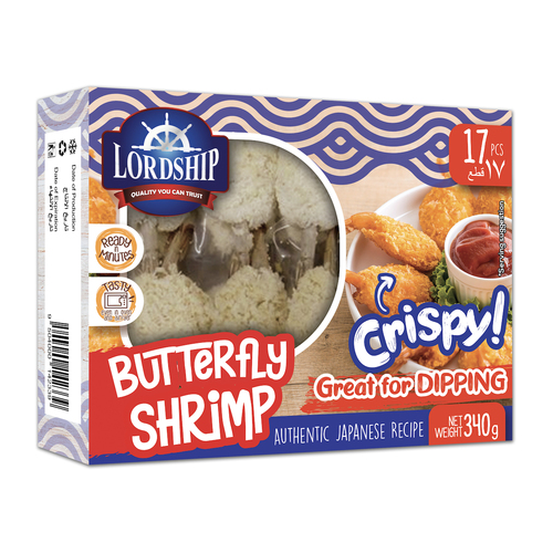 BREADED BUTTERFLY SHRIMPS Jumbo - BREADED BUTTERFLY SHRIMPS Jumbo  LORDSHIP