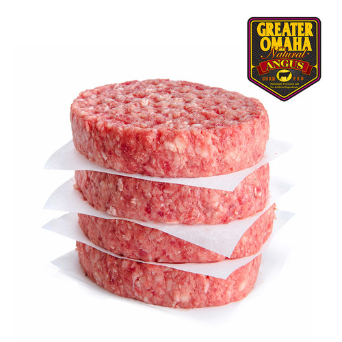 NOOR ASIA FROZEN NATURAL ANGUS BURGERS 4PCS - 400g - NOOR ASIA FROZEN NATURAL ANGUS BURGERS 4PCS - 400g