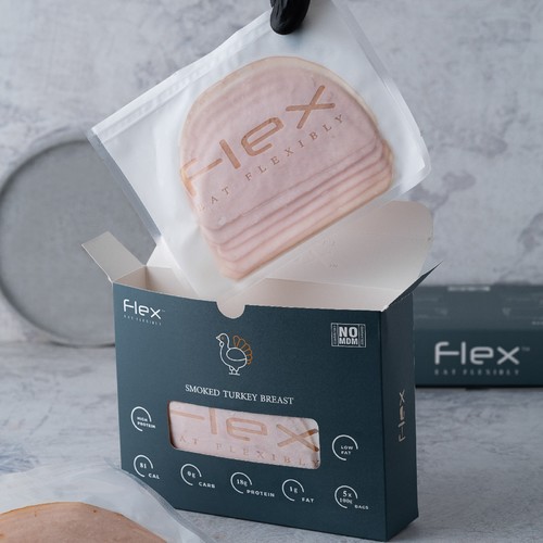 Flex  - Smoked Turkey Breast - Net Weight 500g Nutrition facts per 100g 18g protein 0 carb 1g fat 81 calorie