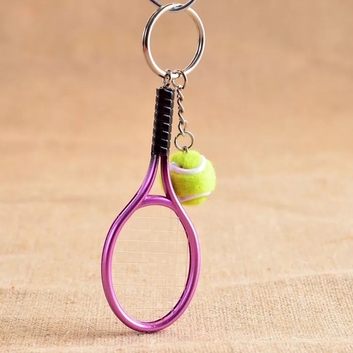 Racket keychain - rose gold