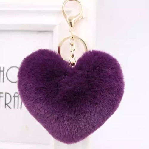 Fru Heart keychain- purple