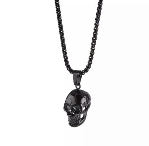 Skull pendant - black