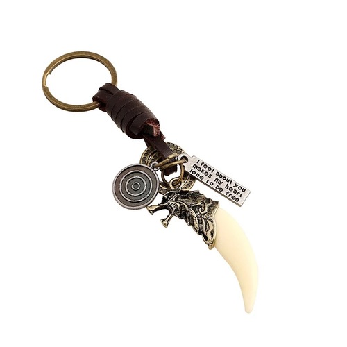 Wolf teeth keychain