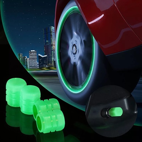 Illuminated tire valve cap- 4 pcs