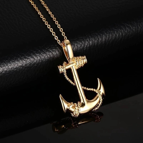 Gold Anchor Pendant