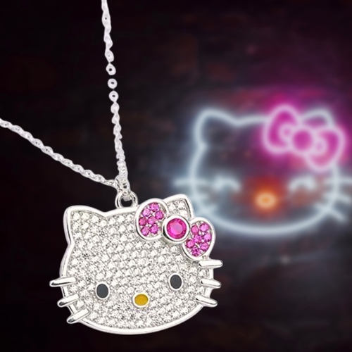 Crystal Hello Kitty Pendant 