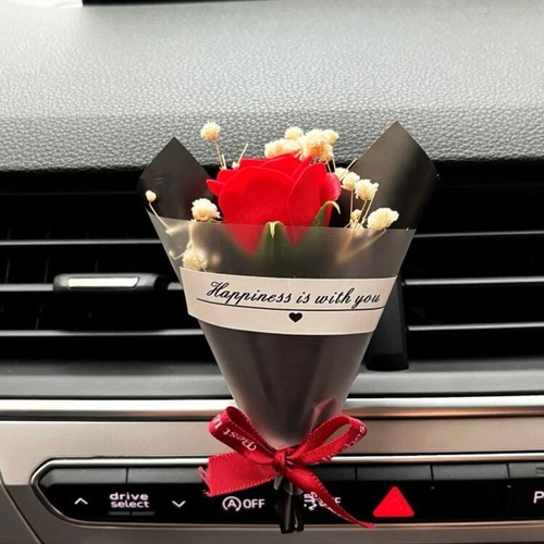 Flower air freshener- black and red