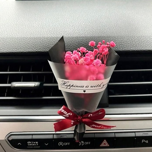 flower air freshener- pink and black