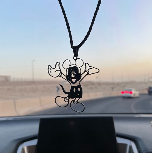 Mickey pendant - black