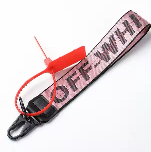 off white keychain- pink