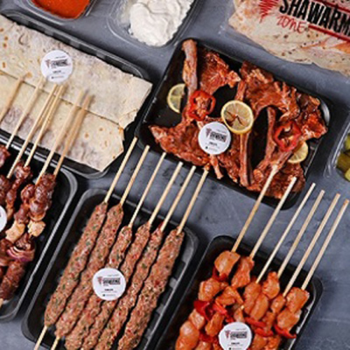 Mix Grill Large Ready To Grill - 6 Kebab, 6 Tikka, 6 chicken, 2 arayes, ribs, appetizers and bread