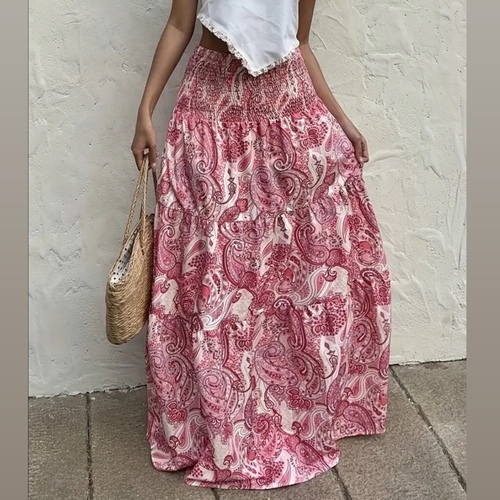 Pink and White Skirt