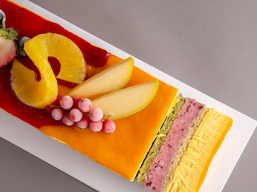 Ice cream mango cake - Mango ice cream cake with breeze