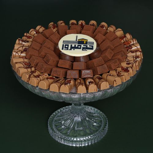Caramel and Pecan Haj Crystal - Fillings caramel with pecan and ganache with cacao powder 78pcs