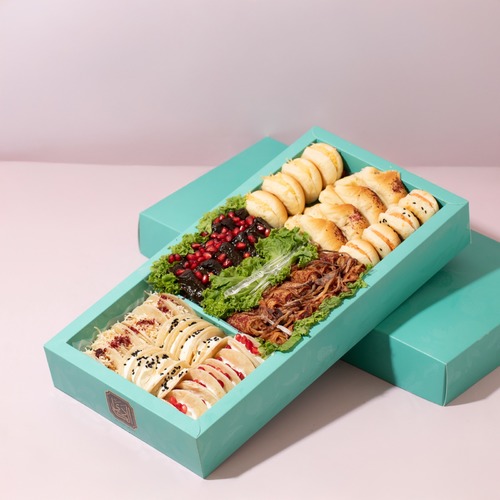 Mowaleh box and tako - Mixed citrus Box (pies - grape leaves - Musakhan - Taco) 60 pieces
