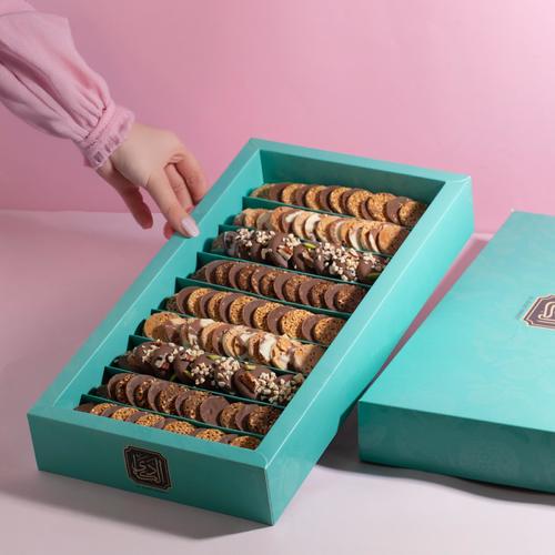 Nut Chips - Sesame with chocolate- almond with kinder - zaater chocolate- pecan and almond with chocolate