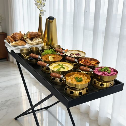 Catering Breakfast - Catering Breakfast from Al Kadi&nbsp; 
 Serves 6 to 8 people 👌 
 🍳 Assorted savory dishes 🥐 Fresh croissants ☕ A pot of Karak tea 
 Price: 40 KD 🚚 Free delivery Order before 3 hours